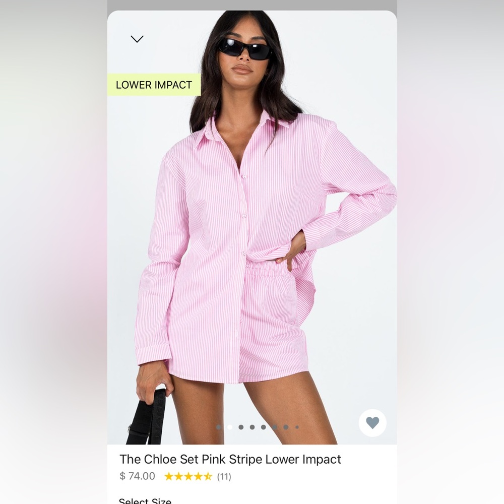 Princess Polly “The Chloe Set” Pink Stripe